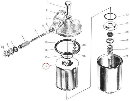 495AG Dieselmotor reserveonderdeel - Oliefilterpatroon - J0810