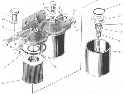 495AG Diesel Engine Spare Part - Fuel Filter Assembly - 495A-10000