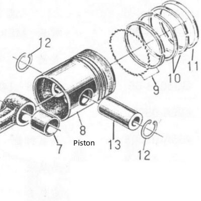 New Piston with Part Code 495A-04009 for Agricultural Diesel Engine 496AG
